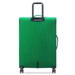 Delsey Teal and Lime Green Benetton Color Block – 27" Expandable Softside Spinner Checked Luggage -Luggage Pros Store Delsey Color Block 27 Expandable Spinner Upright 15
