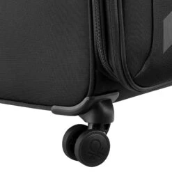 Delsey Teal and Lime Green Benetton Color Block – 27" Expandable Softside Spinner Checked Luggage -Luggage Pros Store Delsey Color Block 27 Expandable Spinner Upright 17