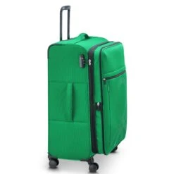 Delsey Teal and Lime Green Benetton Color Block – 27" Expandable Softside Spinner Checked Luggage -Luggage Pros Store Delsey Color Block 27 Expandable Spinner Upright 9