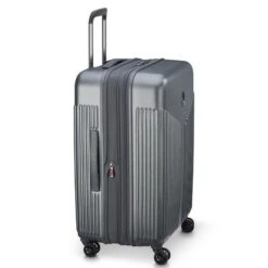 Delsey Comete 3.0 24-Inch Expandable Spinner - Steel Blue Hardside Checked Luggage 23 Delsey Comete 3.0 24-Inch Expandable Spinner - Steel Blue Hardside Checked Luggage -Luggage Pros Store Delsey Comete 3 0 24 Expandable Spinner Upright 4