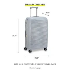 Delsey Dune 25-Inch Navy Blue Expandable Spinner Upright – Lightweight Hard-Shell Checked Luggage -Luggage Pros Store Delsey Dune 25 Expandable Spinner Upright 16 80e335b0