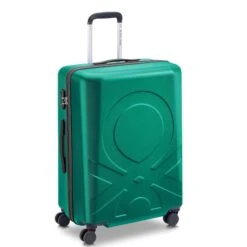 Delsey Fabrica 26" Hardside Checked Spinner – Scratch-Resistant Twill Finish Luggage -Luggage Pros Store Delsey Fabrica 23 Spinner Upright 4