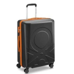 Delsey Fabrica 26" Hardside Checked Spinner – Scratch-Resistant Twill Finish Luggage -Luggage Pros Store Delsey Fabrica 23 Spinner Upright 6