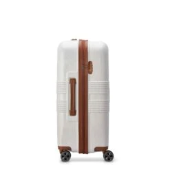 Delsey Flanerie SE 24" Checked Spinner Luggage - Hardside Polycarbonate with Cognac Trim -Luggage Pros Store Delsey Flanerie SE 24 Spinner 13 b60c1d99