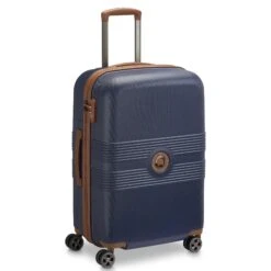 Delsey Flanerie SE 24" Checked Spinner Luggage - Hardside Polycarbonate with Cognac Trim -Luggage Pros Store Delsey Flanerie SE 24 Spinner 7 08aa4ebc