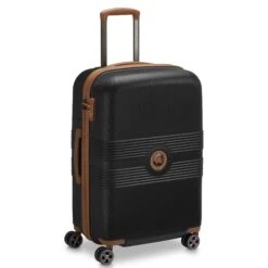 Delsey Flanerie SE 24" Checked Spinner Luggage - Hardside Polycarbonate with Cognac Trim -Luggage Pros Store Delsey Flanerie SE 24 Spinner 8 3c8b4884
