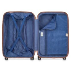 Delsey Flanerie SE 24" Checked Spinner Luggage - Hardside Polycarbonate with Cognac Trim -Luggage Pros Store Delsey Flanerie SE 24 Spinner 9 fca6f32f