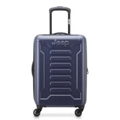 Delsey Jeep JH004C Black 24-Inch Hardside Expandable Spinner – Rugged Checked Travel Suitcase -Luggage Pros Store Delsey Jeep JH004C 24 Spinner Upright 3
