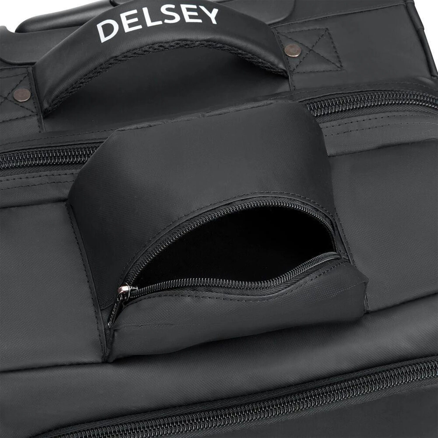 Delsey Raspail 28" Black 2-Wheel Rolling Duffel - Water-Resistant Recycled Fabric Luggage 20 Delsey Raspail 28" Black 2-Wheel Rolling Duffel - Water-Resistant Recycled Fabric Luggage - Image 18