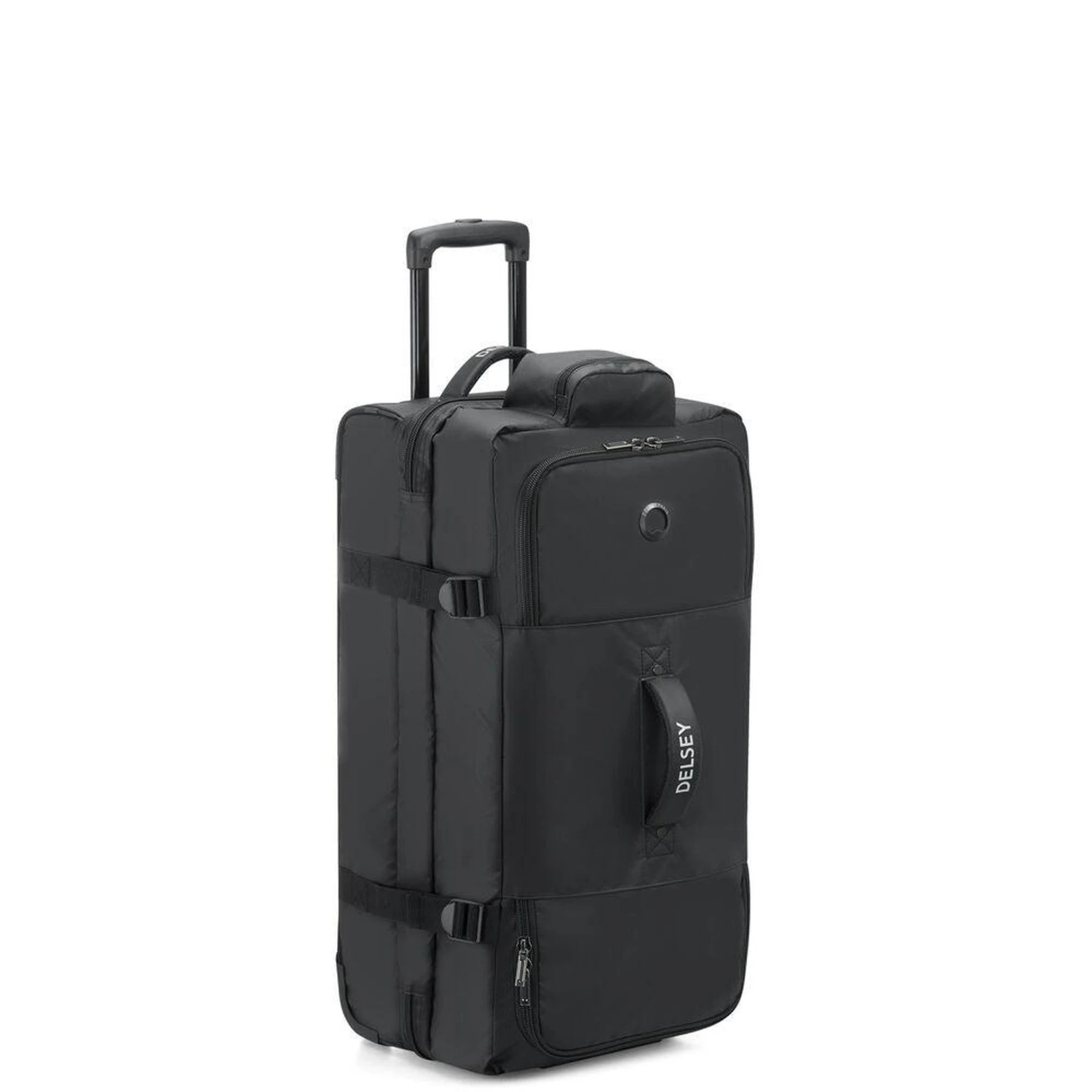 Delsey Raspail 28" Black 2-Wheel Rolling Duffel - Water-Resistant Recycled Fabric Luggage 4 Delsey Raspail 28" Black 2-Wheel Rolling Duffel - Water-Resistant Recycled Fabric Luggage - Image 2