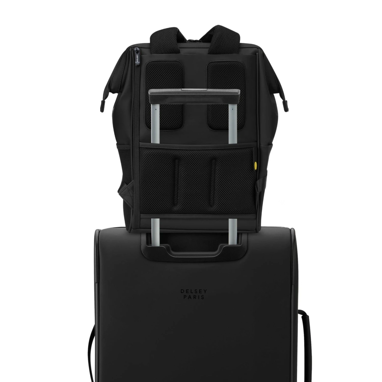 Delsey Turenne Soft Widemouth Laptop Backpack – Black Recycled Water-Resistant Travel Bag 18 Delsey Turenne Soft Widemouth Laptop Backpack – Black Recycled Water-Resistant Travel Bag - Image 16