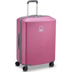 Delsey x United Colors of Benetton UCB 23" Hardside Spinner Upright - Teal Blue Matte Vintage Grain Checked Luggage -Luggage Pros Store Delsey UCB 23 Spinner Upright 4