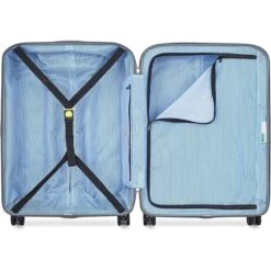 Delsey x United Colors of Benetton UCB 23" Hardside Spinner Upright - Teal Blue Matte Vintage Grain Checked Luggage -Luggage Pros Store Delsey UCB 23 Spinner Upright 5
