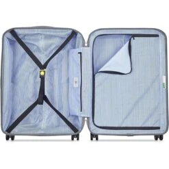 Delsey x United Colors of Benetton UCB 23" Hardside Spinner Upright - Teal Blue Matte Vintage Grain Checked Luggage -Luggage Pros Store Delsey UCB 23 Spinner Upright 6