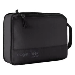 Eagle Creek Pack-It Reveal Compression Cube M – Black Mesh Expandable Travel Organizer