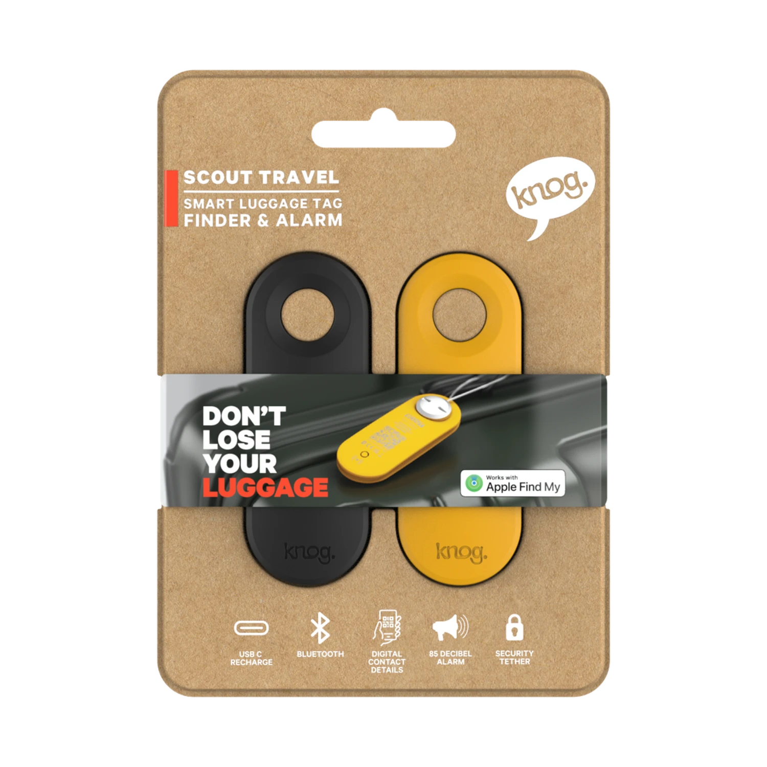 Eagle Creek Scout Travel Smart Luggage Tag Twin Pack – Apple Find My Bluetooth Tracker with Anti-Tamper Security 4 Eagle Creek Scout Travel Smart Luggage Tag Twin Pack – Apple Find My Bluetooth Tracker with Anti-Tamper Security - Image 2