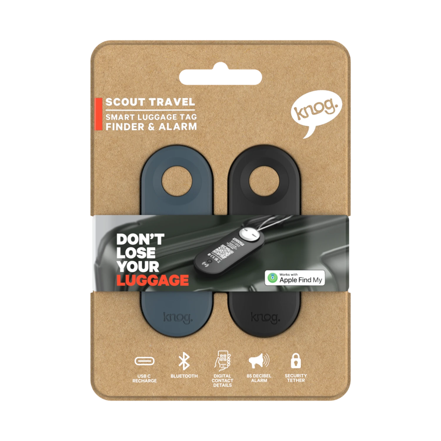 Eagle Creek Scout Travel Smart Luggage Tag Twin Pack – Apple Find My Bluetooth Tracker with Anti-Tamper Security 5 Eagle Creek Scout Travel Smart Luggage Tag Twin Pack – Apple Find My Bluetooth Tracker with Anti-Tamper Security - Image 3