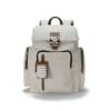 FPM Milano Bank On The Road Beige Canvas S – Italian Butterfly Lock Luxury Backpack -Luggage Pros Store FPM Milano Bank On the Road Canvas Backpack S