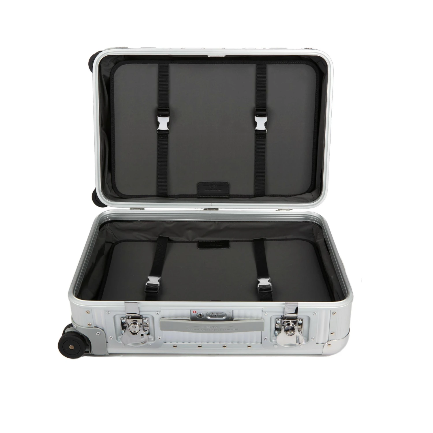 FPM Milano Bank S Spinner 76 Silver Aluminum – Italian Made 4-Wheel Large Checked Luggage 4 FPM Milano Bank S Spinner 76 Silver Aluminum – Italian Made 4-Wheel Large Checked Luggage - Image 2