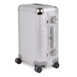 FPM Milano Bank S Spinner 84 Silver Aluminum - Extra Large Check-In Trunk on Wheels