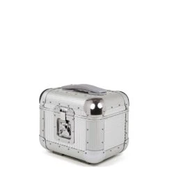 FPM Milano Bank S Silver Aluminum Vanity Case – Handcrafted Italian Cosmetic Travel Trunk