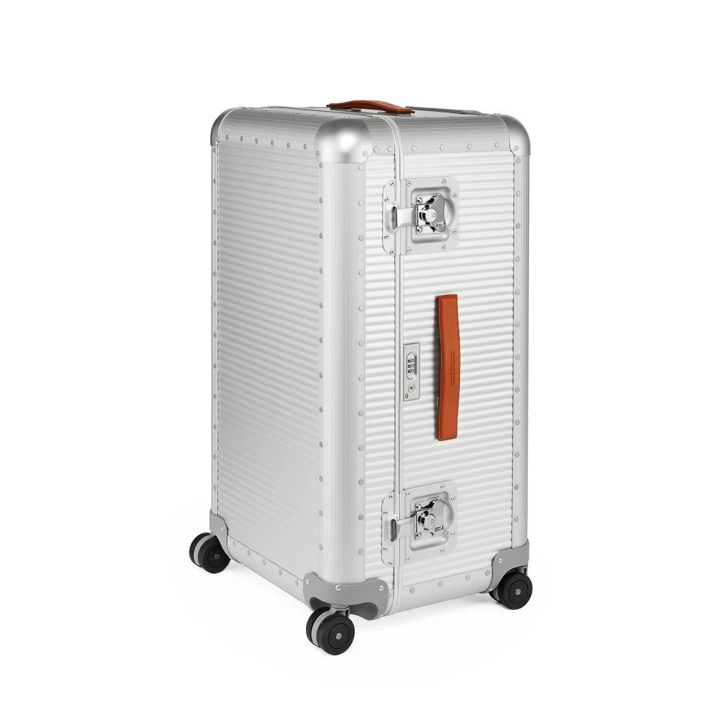FPM Milano Silver Aluminum Bank Trunk On Wheels – Extra Large 30" Checked Spinner Suitcase 4 FPM Milano Silver Aluminum Bank Trunk On Wheels – Extra Large 30" Checked Spinner Suitcase - Image 2
