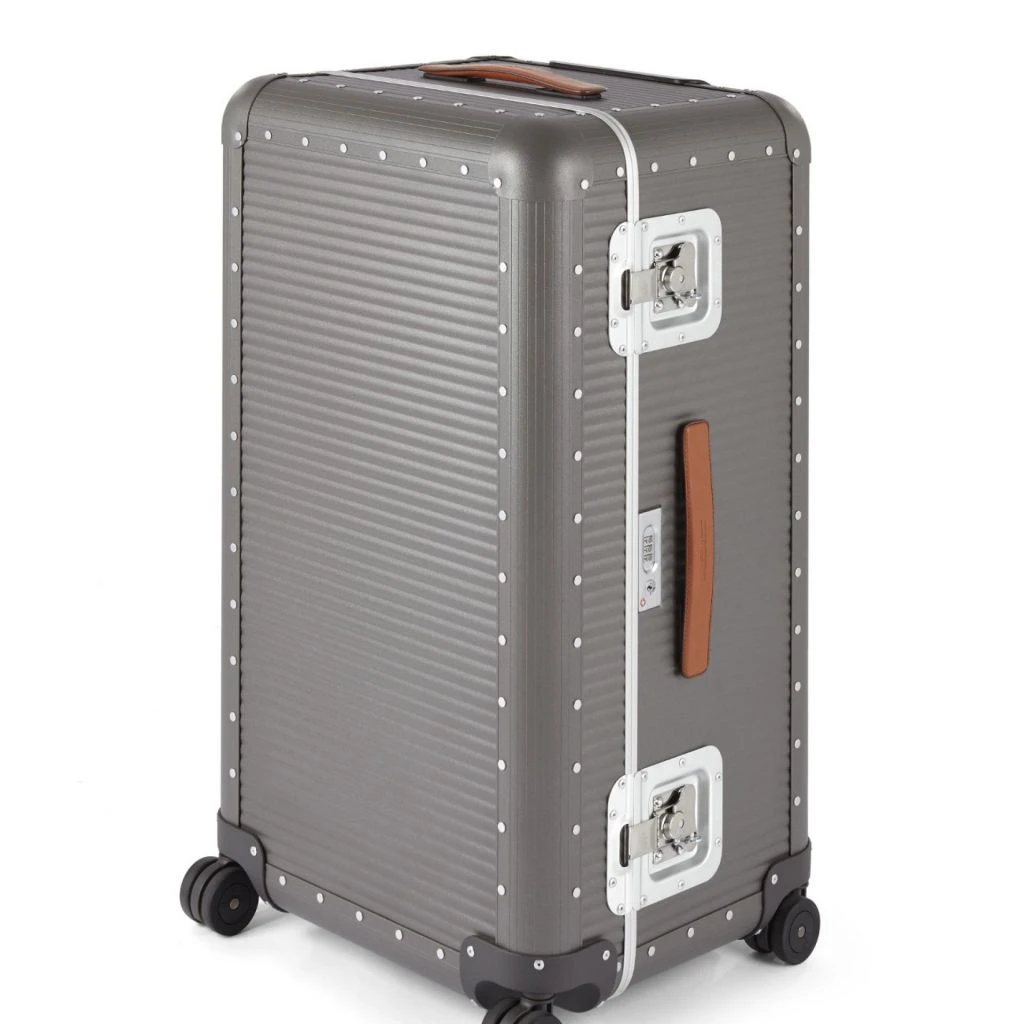 FPM Milano Silver Aluminum Bank Trunk On Wheels – Extra Large 30" Checked Spinner Suitcase 5 FPM Milano Silver Aluminum Bank Trunk On Wheels – Extra Large 30" Checked Spinner Suitcase - Image 3