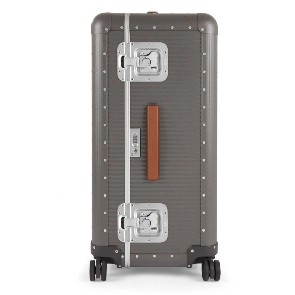 FPM Milano Silver Aluminum Bank Trunk On Wheels – Extra Large 30" Checked Spinner Suitcase 8 FPM Milano Silver Aluminum Bank Trunk On Wheels – Extra Large 30" Checked Spinner Suitcase - Image 6