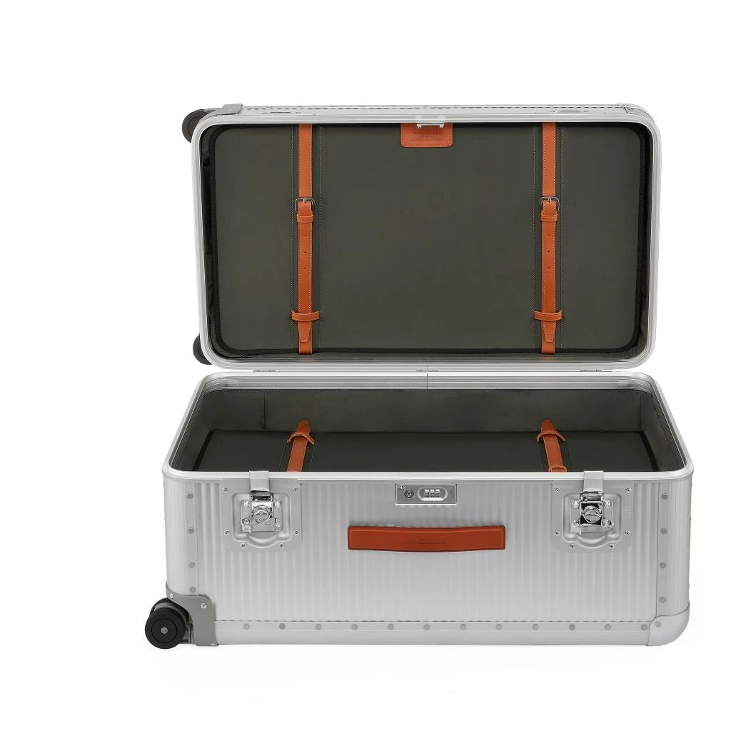 FPM Milano Silver Aluminum Bank Trunk On Wheels – Extra Large 30" Checked Spinner Suitcase 9 FPM Milano Silver Aluminum Bank Trunk On Wheels – Extra Large 30" Checked Spinner Suitcase - Image 7