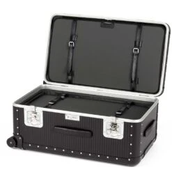 FPM Milano Bank Trunk On Wheels L – Silver Aluminum Extra Large Checked Spinner Luggage -Luggage Pros Store FPM Milano Bank Trunk on Wheels L 8