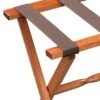 Gatehouse Furniture Straight Wood Leg Luggage Rack with 4 Nylon Straps - Made in USA -Luggage Pros Store Gatehouse Furniture Luggage Rack Straight Wood Leg with 4 Nylon Straps