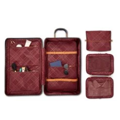 Hartmann Reserve Medium Trunk - Matte Hardside Checked Luggage with Aniline Leather Trim -Luggage Pros Store Hartmann Reserve Medium Expandable Trunk 10