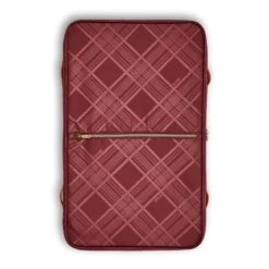 Hartmann Reserve Medium Trunk - Matte Hardside Checked Luggage with Aniline Leather Trim -Luggage Pros Store Hartmann Reserve Medium Expandable Trunk 13