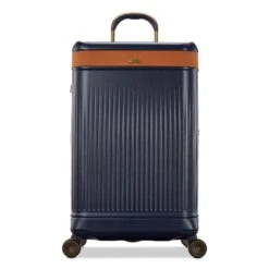Hartmann Reserve Medium Trunk - Matte Hardside Checked Luggage with Aniline Leather Trim -Luggage Pros Store Hartmann Reserve Medium Expandable Trunk 4
