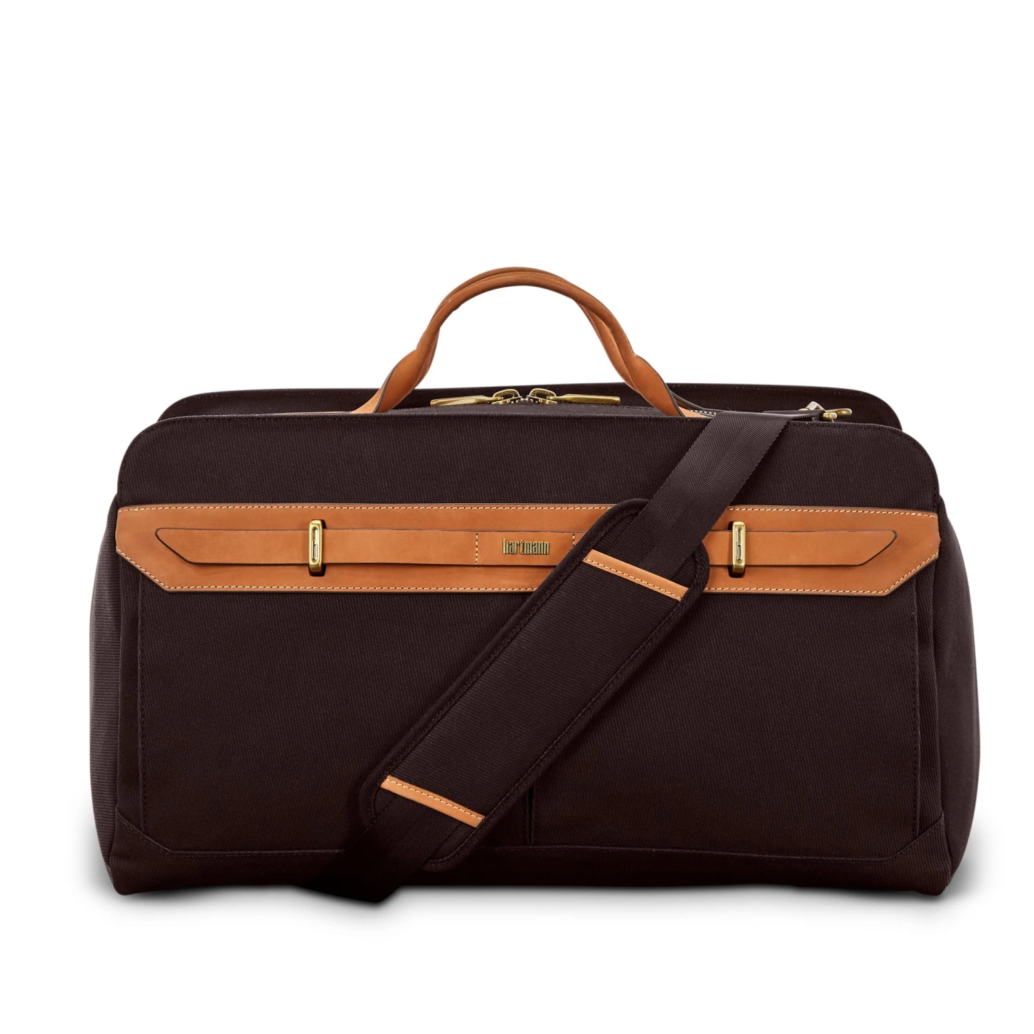 Hartmann Reserve Weekender Duffel – Tan Cotton-Twill and Full-Grain Aniline Leather Travel Bag 5 Hartmann Reserve Weekender Duffel – Tan Cotton-Twill and Full-Grain Aniline Leather Travel Bag - Image 3