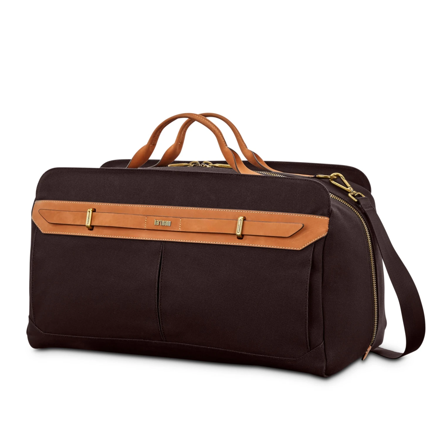 Hartmann Reserve Weekender Duffel – Tan Cotton-Twill and Full-Grain Aniline Leather Travel Bag 3 Hartmann Reserve Weekender Duffel – Tan Cotton-Twill and Full-Grain Aniline Leather Travel Bag