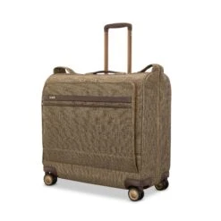Hartmann Tweed Spinner Garment Bag - Luxury Weather-Resistant Travel Suiter with Leather Trim