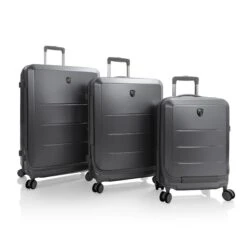 Heys EZ Fashion 3 Piece Spinner Luggage Set – Navy Blue Front-Access Polycarbonate