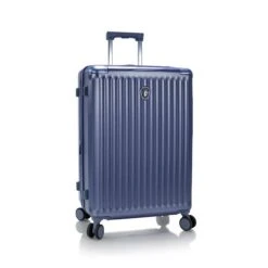 Heys Luxe 26" Gunmetal Spinner – Expandable Polycarbonate Checked Luggage with Metal Corner Guards