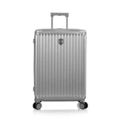 Heys Luxe 26" Gunmetal Spinner – Expandable Polycarbonate Checked Luggage with Metal Corner Guards -Luggage Pros Store Heys Luxe 26 Spinner 6