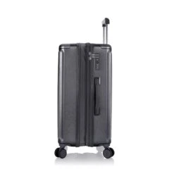 Heys Luxe 26" Gunmetal Spinner – Expandable Polycarbonate Checked Luggage with Metal Corner Guards -Luggage Pros Store Heys Luxe 26 Spinner 9