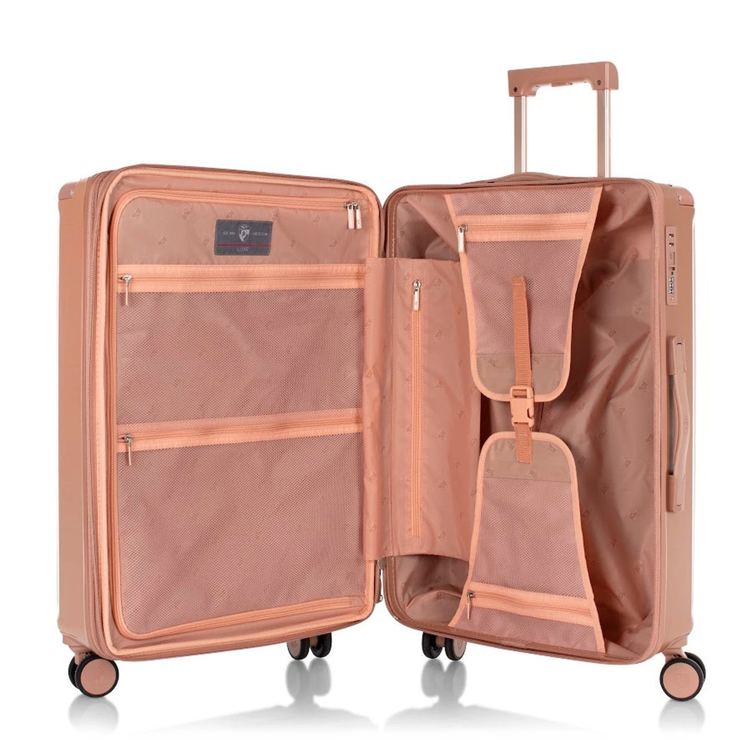 Heys Luxe 3 Piece Spinner Luggage Set – Rose Gold Metallic Polycarbonate Hardside 21 Heys Luxe 3 Piece Spinner Luggage Set – Rose Gold Metallic Polycarbonate Hardside - Image 19