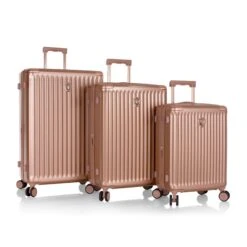 Heys Luxe 3 Piece Spinner Luggage Set – Rose Gold Metallic Polycarbonate Hardside 24 Heys Luxe 3 Piece Spinner Luggage Set – Rose Gold Metallic Polycarbonate Hardside -Luggage Pros Store Heys Luxe 3 Piece Spinner Set 3