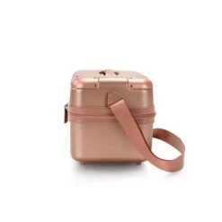 Heys Luxe Navy Polycarbonate Beauty Case – Brushed Metallic Travel Organizer with Packing Cubes -Luggage Pros Store Heys Luxe Beauty Case 12