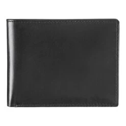 Johnston & Murphy Brown Leather Slim Flip Wallet with ID Window