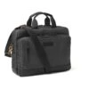 Johnston & Murphy Hudson Waterproof Briefcase – Black Seam-Sealed Nylon & Leather Laptop Bag