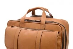 Korchmar Kenton Tan Saddle Leather – Adventure Series Wheeled Laptop Overnighter Briefcase -Luggage Pros Store Korchmar Adventure Kenton Overnighter Wheeled Computer Brief 10