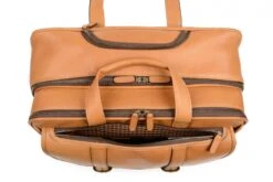 Korchmar Kenton Tan Saddle Leather – Adventure Series Wheeled Laptop Overnighter Briefcase -Luggage Pros Store Korchmar Adventure Kenton Overnighter Wheeled Computer Brief 4