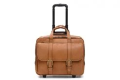 Korchmar Kenton Tan Saddle Leather – Adventure Series Wheeled Laptop Overnighter Briefcase -Luggage Pros Store Korchmar Adventure Kenton Overnighter Wheeled Computer Brief 7