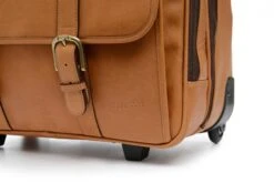 Korchmar Kenton Tan Saddle Leather – Adventure Series Wheeled Laptop Overnighter Briefcase -Luggage Pros Store Korchmar Adventure Kenton Overnighter Wheeled Computer Brief 9